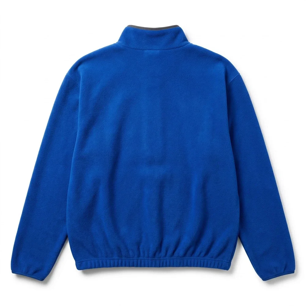 Woolrich Polartec Fleece Pullover Mens L Blue Snap-T Contrast Trim